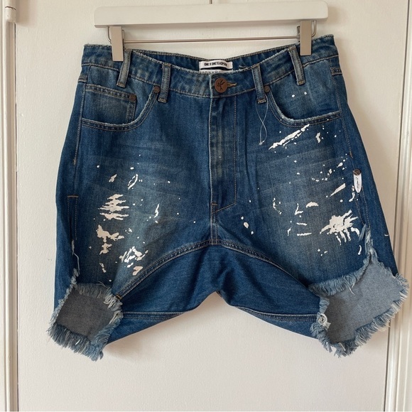 One Teaspoon Pants - One Teaspoon NWOT Frankies Low-Slung Drop Rise Baggy Denim Boyfriend Shorts 4
